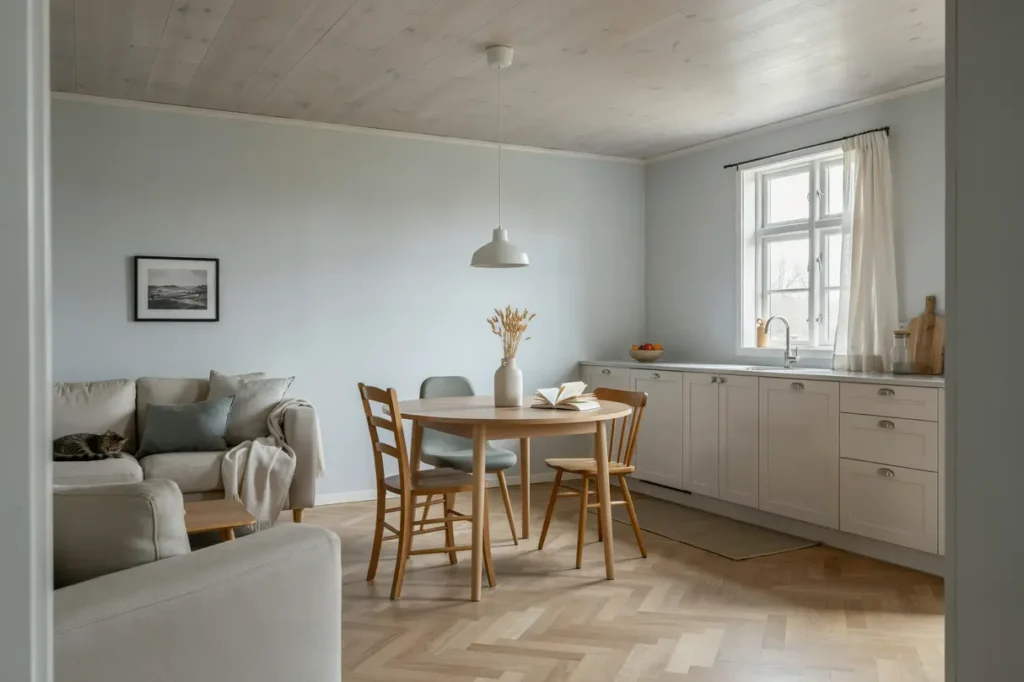 omm lning av k k och vardagsrum i villa i skutsk r